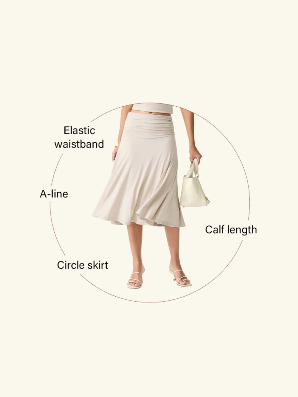NWT OGL Eco-SkinKiss® Flowy Side Ruched A-line Midi Skirt Fog XL - Picture 11 of 13